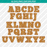 Giraffe Letter Font Alphabet SVG Cut File Vector Cricut Clipart Png Dxf Eps