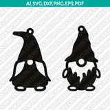 Gnome Earring Template Laser Cut File Vector Clipart SVG Png Dxf Pdf Eps