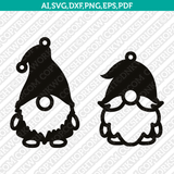 Gnome Earring Template Laser Cut File Vector Clipart SVG Png Dxf Pdf Eps