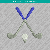 Golf Stick Club Embroidery Design