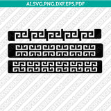 Greek Versace Leather Cuff Bracelet Template SVG DXF Laser Cut File Cricut Vector PNG