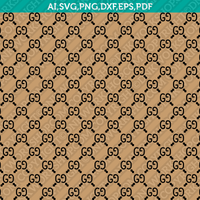 Gucci Fashion Pattern SVG Cricut Cut File Sticker Decal Clipart Png Eps Dxf Vector
