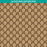 Gucci Fashion Pattern SVG Cricut Cut File Sticker Decal Clipart Png Eps Dxf Vector