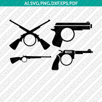 Gun Glock Monogram Frame SVG Cricut Cut File Clipart Png Eps Dxf Vector