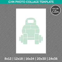 Gym Workout  Photo Collage Template Canva PDF