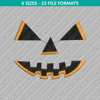 Halloween Pumpkin Face Embroidery Design - 6 Sizes - INSTANT DOWNLOAD