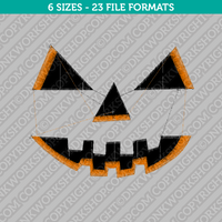 Halloween Pumpkin Face Embroidery Design - 6 Sizes - INSTANT DOWNLOAD