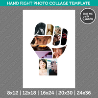  Hand Fight  Photo Collage Template Canva PDF