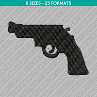 Mini Pistol Machine Embroidery Design - 3 sizes - gun