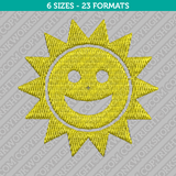 Happy Sun Embroidery Design