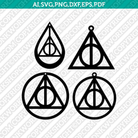 Harry Potter Deathly Hallows SVG Cricut Laser Cut File Clipart Eps Png Dxf Vector