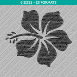 Hawaiian Hibiscus Flower Embroidery Design