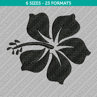 Hawaiian Hibiscus Flower Embroidery Design