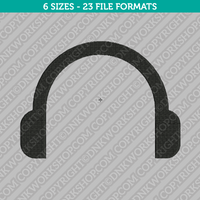 Headset Embroidery Design - 6 Sizes - INSTANT DOWNLOAD 