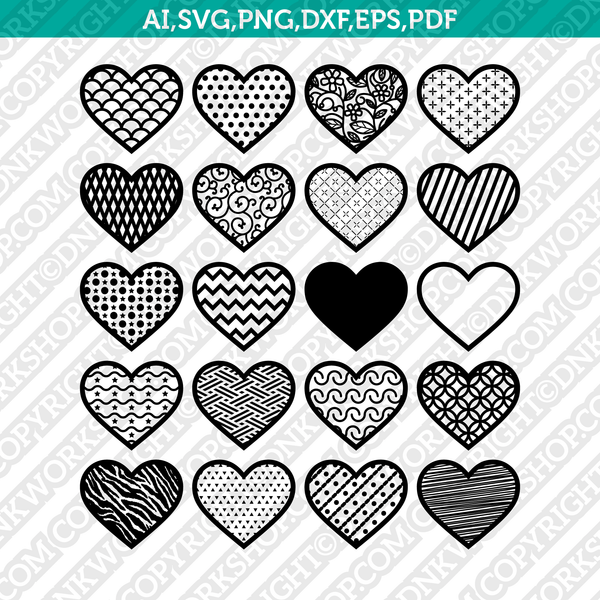 Love Heart SVG, Love Heart Cut File, Love Heart Vector, Love Heart Clipart,  Valentine's Day SVG, Heart Outline, Cricut, Svg, Png, Silhouette