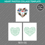 Heart Photo Collage Template Canva