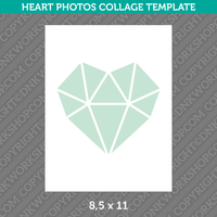 Heart Photo Collage Template Canva