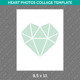 Heart Photo Collage Template Canva