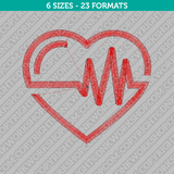 Heart Rate Embroidery Design