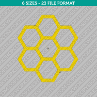 Hexagon Honeycomb Embroidery Design - 6 Sizes - INSTANT DOWNLOAD 