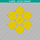 Hexagon Honeycomb Machine Embroidery Design - 6 Sizes - INSTANT DOWNLOAD 