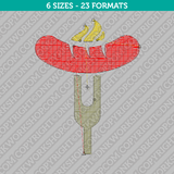 Hot Sausage Embroidery Design