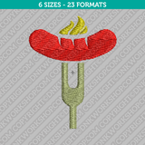 Hot Sausage Embroidery Design