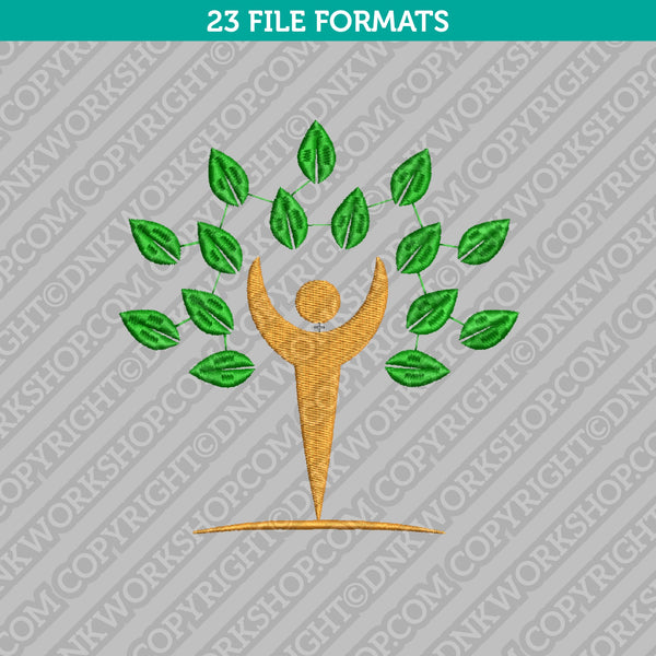 Human Tree Embroidery Design - 4 Sizes - INSTANT DOWNLOAD 