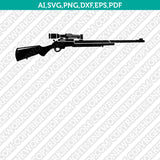 Hunting Rifle Shotgun Gun Shooting SVG Cut File Cricut Vector Sticker Decal Silhouette Cameo Dxf PNG Eps