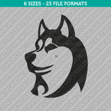 Husky Dog Head Embroidery Design - 6 Sizes - INSTANT DOWNLOAD  - 6 Sizes - INSTANT DOWNLOAD 