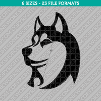 Husky Dog Head Embroidery Design - 6 Sizes - INSTANT DOWNLOAD  - 6 Sizes - INSTANT DOWNLOAD 