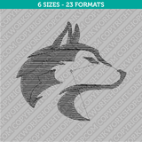 Husky Huskies Puppies Wolf Embroidery Design