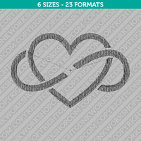 Infinity Heart Embroidery Design