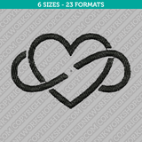 Infinity Heart Embroidery Design