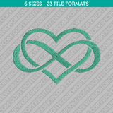 Infinity Heart Embroidery Design - 6 Sizes - INSTANT DOWNLOAD 