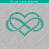 Infinity Heart Embroidery Design - 6 Sizes - INSTANT DOWNLOAD 