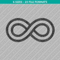 Infinity Infinite Embroidery Design - 6 Sizes - INSTANT DOWNLOAD 