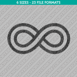 Infinity Infinite Embroidery Design - 6 Sizes - INSTANT DOWNLOAD 