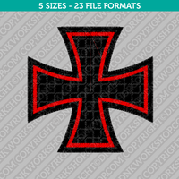 Iron Cross Embroidery Design - 5 Sizes - INSTANT DOWNLOAD 