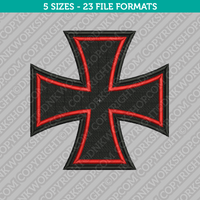 Iron Cross Embroidery Design - 5 Sizes - INSTANT DOWNLOAD 