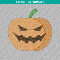 Jack O Lantern Halloween Pumpkin Embroidery Design