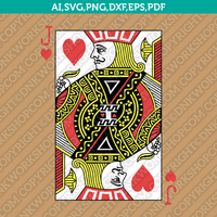 Jack of Hearts Playing Cards SVG Vector Silhouette Cameo Cricut Cut File  Dxf Eps Clipart Png