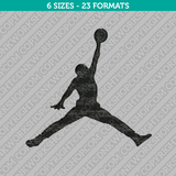 Jump Man Air Jordan Basketball Embroidery Design