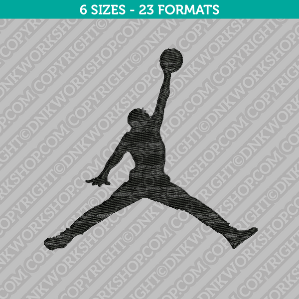 Jump Man Air Jordan Basketball Embroidery Design