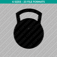 Kettlebell Crossfit Weight  Gym Embroidery Design - 6 Sizes - INSTANT DOWNLOAD