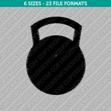 Kettlebell Crossfit Weight  Gym Embroidery Design - 6 Sizes - INSTANT DOWNLOAD