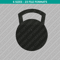 Kettlebell Crossfit Weight  Gym Embroidery Design - 6 Sizes - INSTANT DOWNLOAD