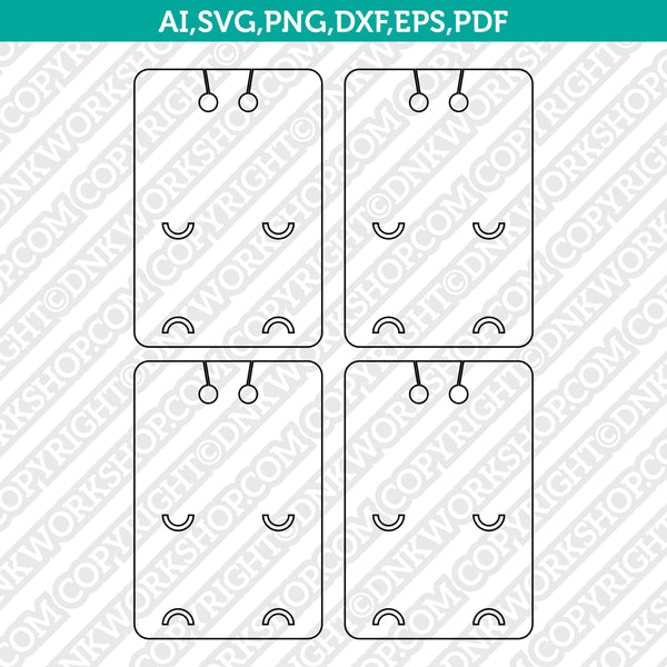 Keychain Display Cards Template SVG Packaging with Business Card slot –  DNKWorkshop