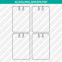 SVG Keychain Card, Keychain Packaging, Display Card With Buiness Card Slot  
