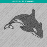 Killer Whale Embroidery Design